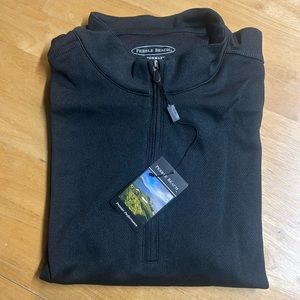 Men’s XXL Pebble Beach 1/4 zip performance long sleeve shirt - golf shirt